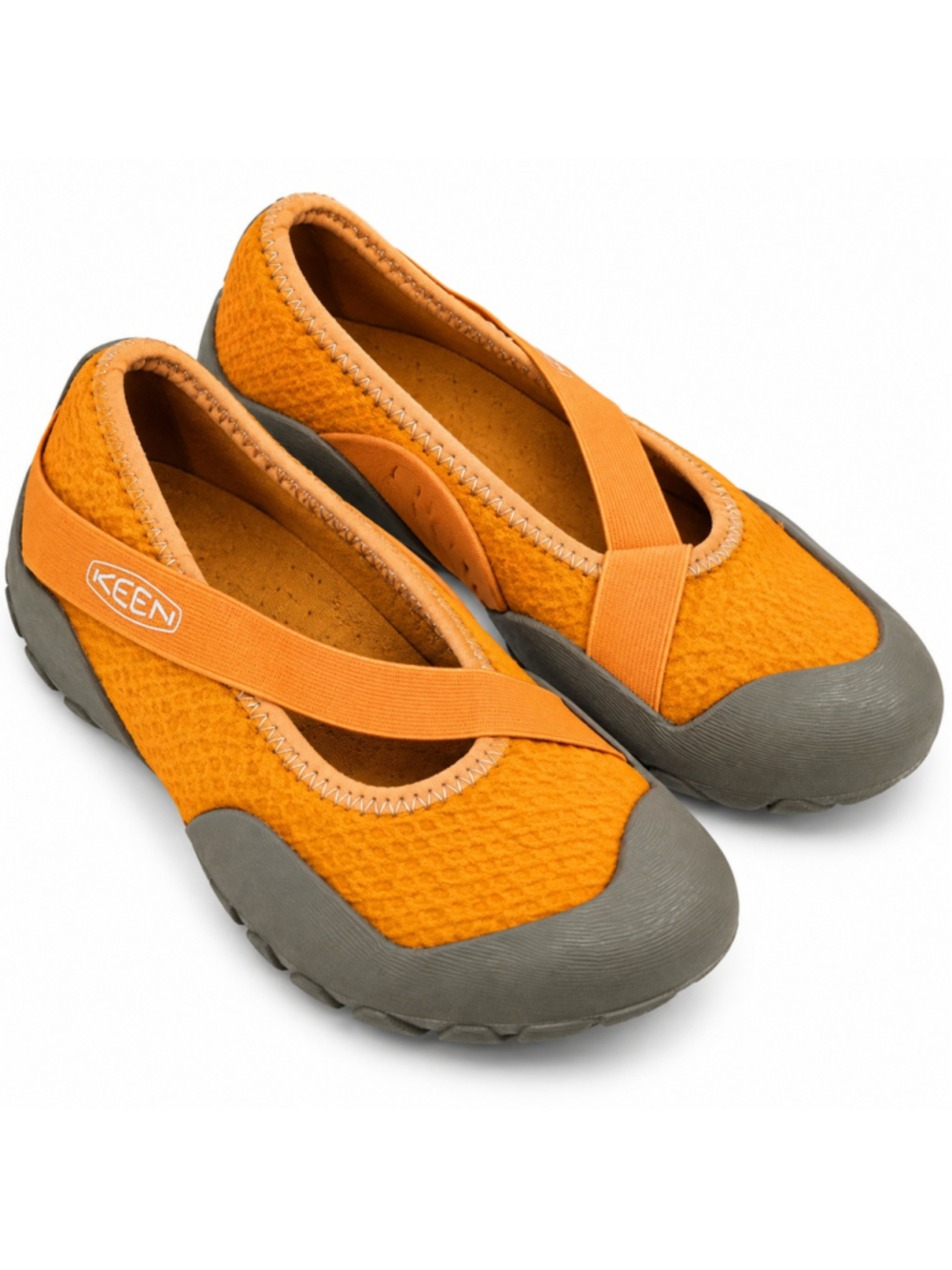 KEEN Womens Size 6 Orange Mary Jane Shoes Elastic Strap Outdoor Comfort Flats